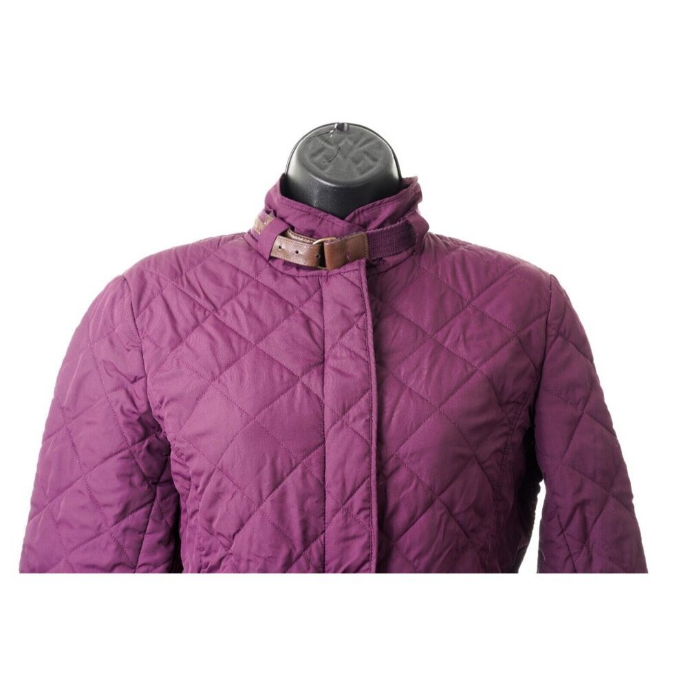 LAUREN Ralph Lauren Purple Quilted Jacket with Buckle Collar - Picture 3 of 16